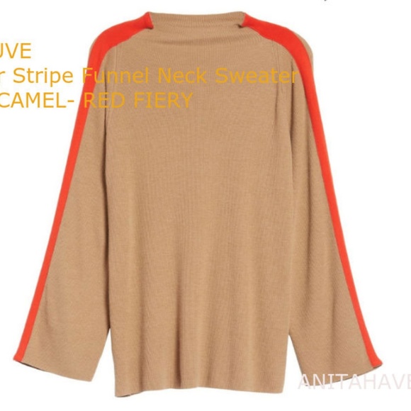 TROUVE Racer Stripe Funnel Neck Sweater Size XXS - Picture 2 of 8